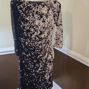 Polo by Ralph Lauren Asymmetrical Black and Pink Dress